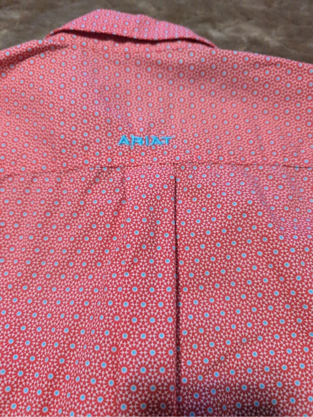 Ariat Men's Fitted Short Sleeve Button-Up Shirt Large Red Floral Print